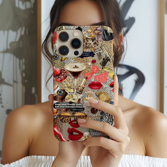 Girl Holding Mob Wife Aesthetic Scrapbook Collage Phone Case by Artscape Market